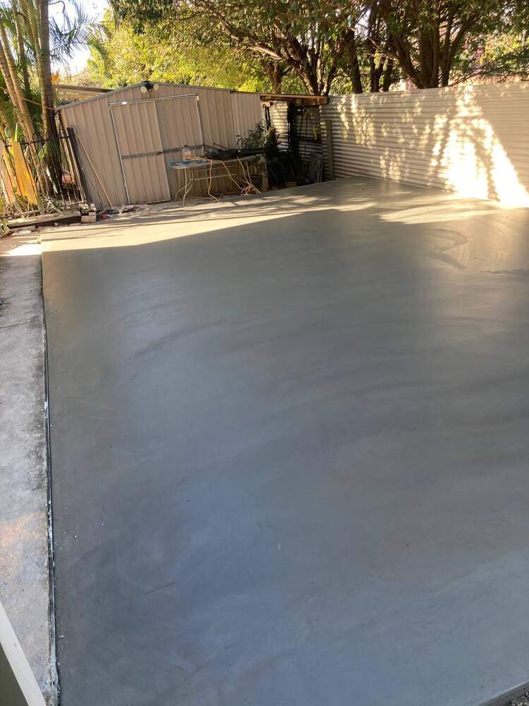 Clean finished concrete hardstand