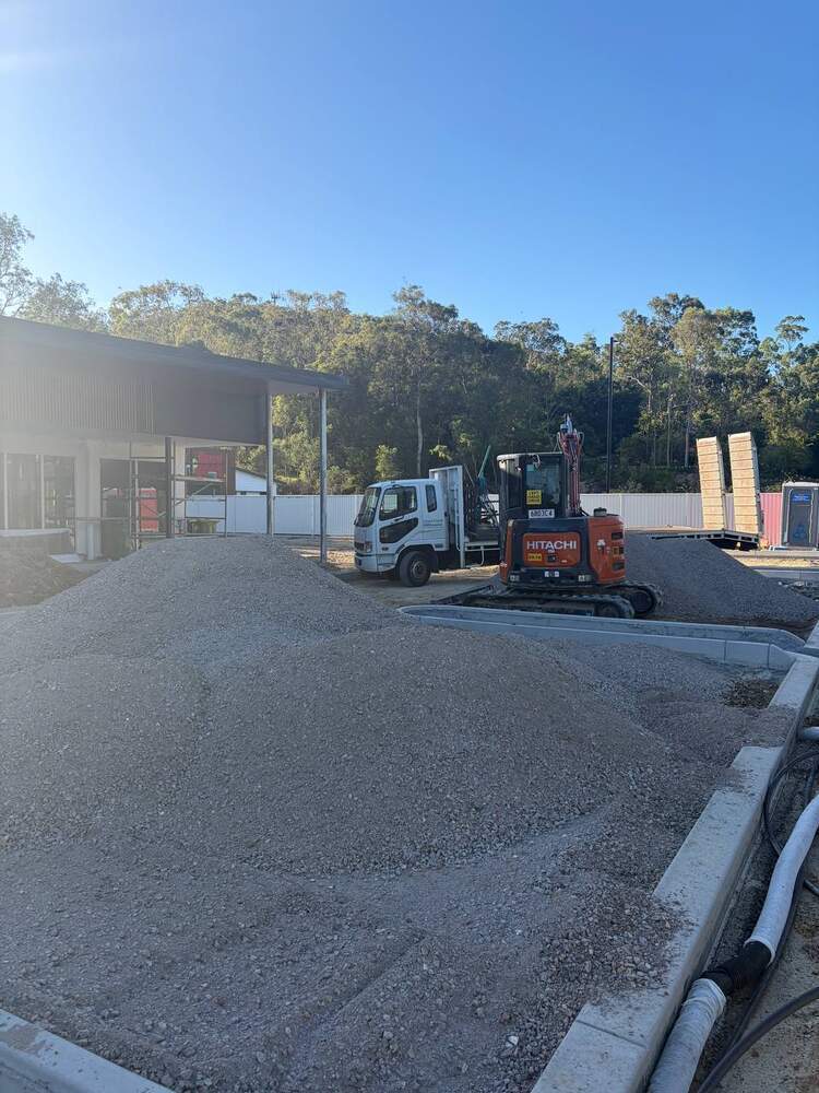 Coastside Concrete truck on civil works site