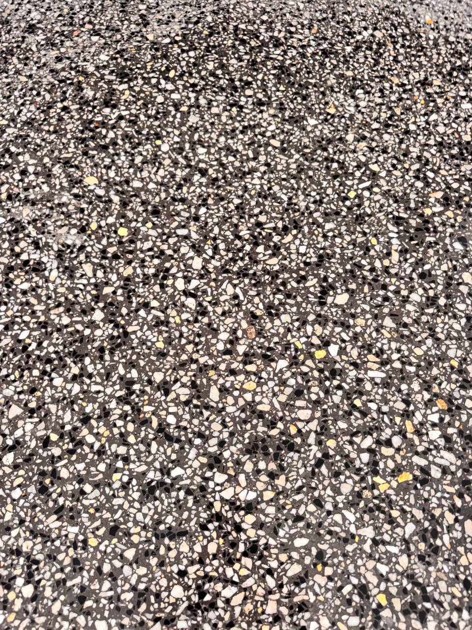 Dark Exposed Aggregate Polished Concrete — Gold Coast SEQ